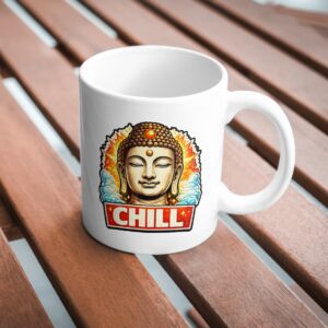 Chill Buddha Mug – Zen Coffee & Tea Cup