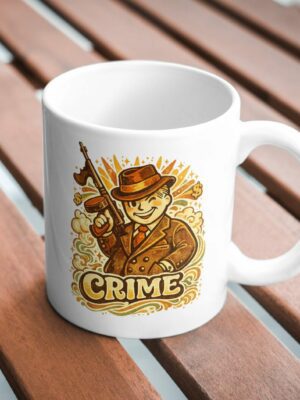 Crime Vintage Gangster Mug – Retro Mob Boss Aesthetic Coffee Cup