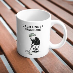 Calm Under Pressure Mug – Focused Discipline Golf Motivation Cup