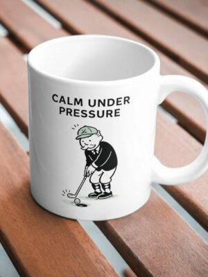 Calm Under Pressure Mug – Focused Discipline Golf Motivation Cup