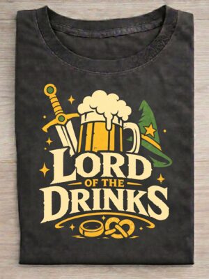 Lord Of The Drinks Party Magic Sarcastic Humor Unisex Graphic Tee