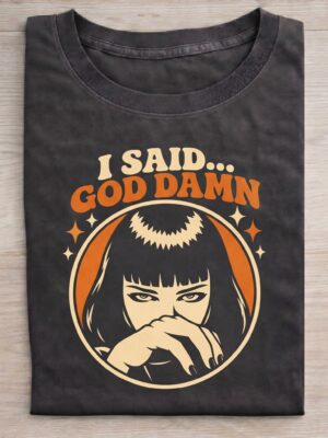 God Damn Vintage Attitude Retro Style Unisex Graphic Tee