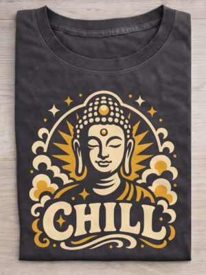 Chill Buddha Tea Meditation Sarcastic Humor Unisex Graphic Tee