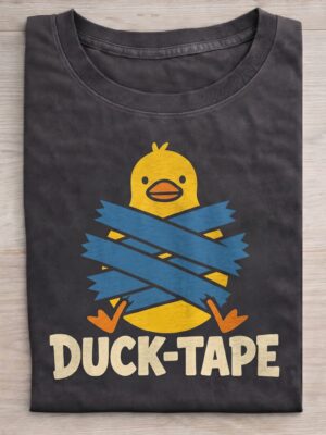 Duck Tape Silenced Humor Cute Gift Unisex Graphic Tee