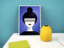 Minimal Portrait with Glasses Wall Art Print – Modern Graphic Illustration