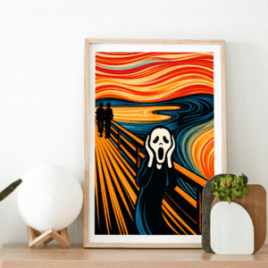 Expressionist Scream Wall Art Print – Modern Abstract Pop Art Illustration