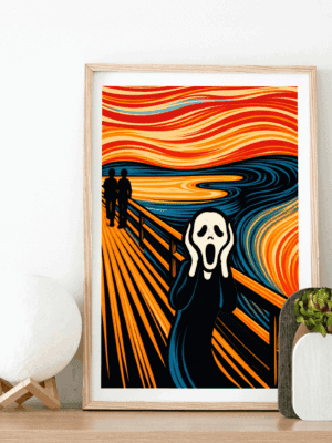 Expressionist Scream Wall Art Print – Modern Abstract Pop Art Illustration