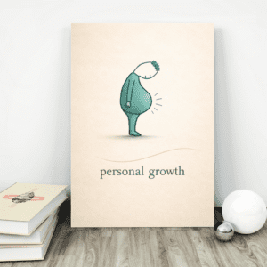 Personal Growth Wall Art Print – Minimal Conceptual Illustration