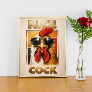 Nice Cock Wall Art Print – Bold Humor Illustration