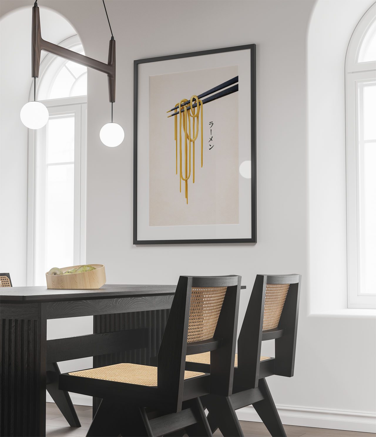 Minimal Ramen Wall Art Print – Japanese-Inspired Food Illustration