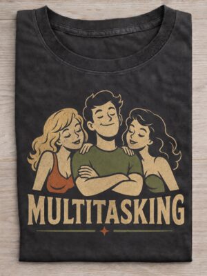 Multitasking Flirty Adult Humor Graphic Tee