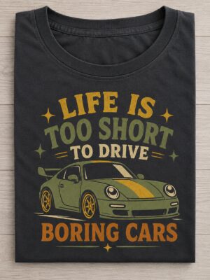Boring Cars Vintage Auto Enthusiast Humor Graphic Tee