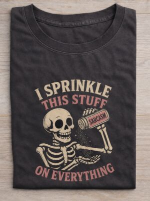 Sarcasm Skeleton Sprinkle Vintage Dark Humor Graphic Tee
