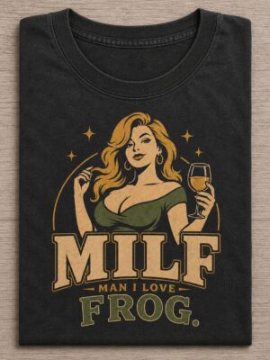 Man I Love Frog Retro Humor Graphic Tee