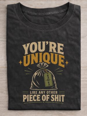 You're Unique Piece Of Shit Sarcastic Graphic Tee