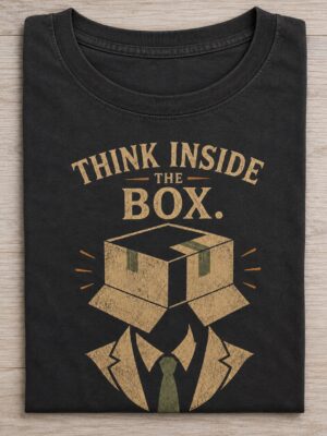 Think Inside The Box Office Humor Graphic Tee