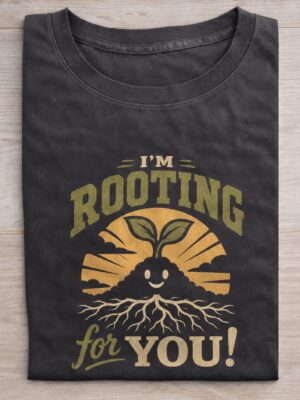 I'm Rooting for You Cute Plant Pun Graphic Tee