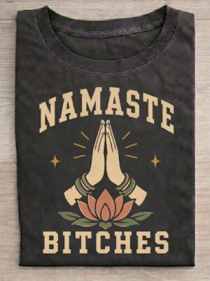 Sarcastic Namaste Yoga Attitude Funny Graphic Tee