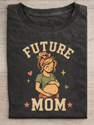 Future Mom Pregnancy Announcement Cute Graphic Tee