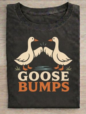 Goose Bumps Funny Animal Pun Graphic Tee