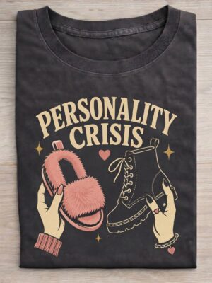Personality Crisis Shoe Humor Graphic Tee