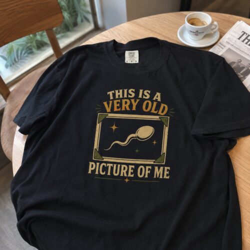 Very Old Picture Sarcastic Vintage Humor Graphic Tee photo review