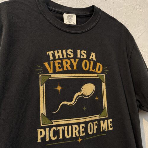 Very Old Picture Sarcastic Vintage Humor Graphic Tee photo review