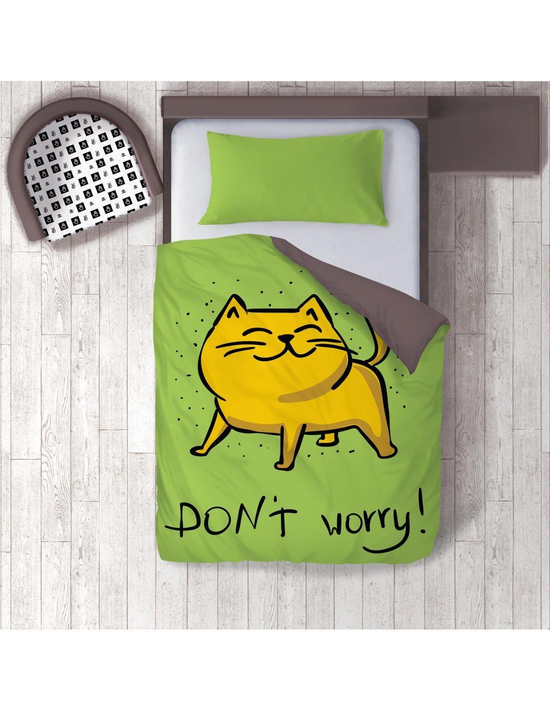 Don't Worry - Couette une place et demi + Taie