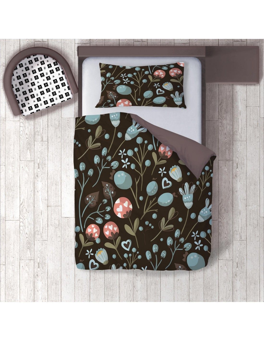 Black Parfum - Couette une place et demi + Taie