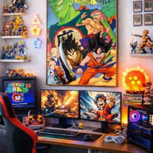 Dragon Ball Z Team Wall Art Print – Goku, Piccolo & Z Fighters | Classic Anime Action Artwork