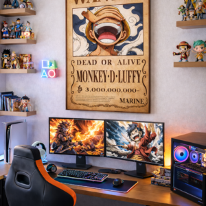 Monkey D. Luffy Wanted Poster – One Piece Anime Wall Art Print | Yonko Bounty Pirate Artwork