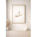 Minimalist Goose Wall Art Print – Modern Whimsical Animal Illustration for Calm Interiors