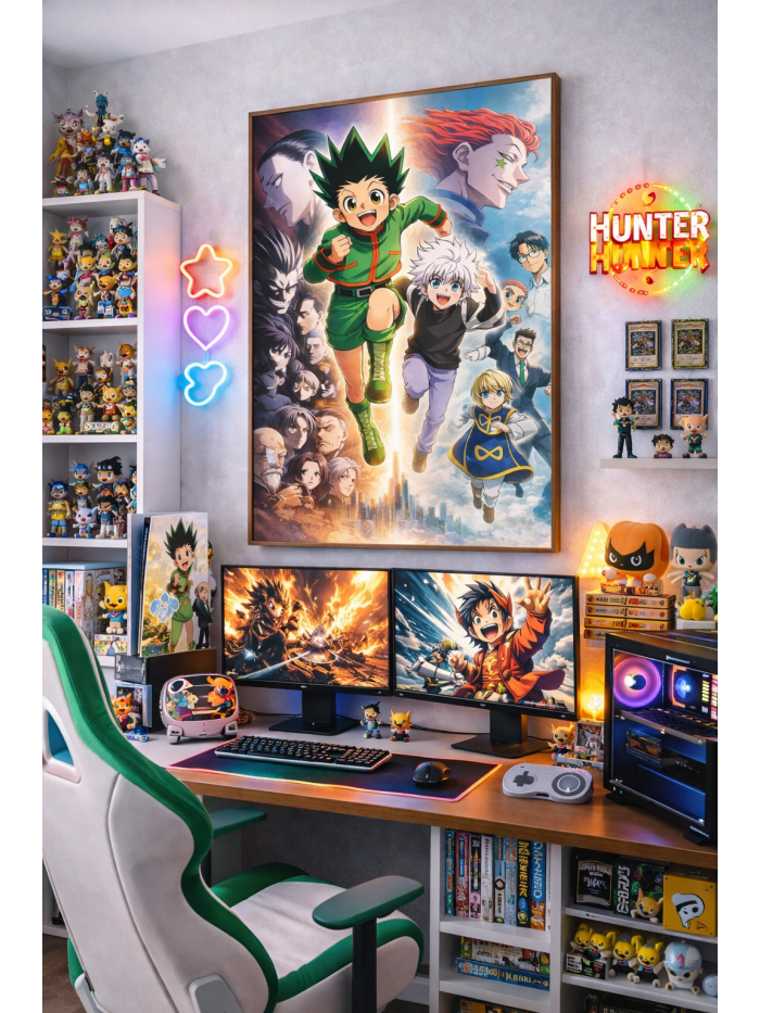 Hunter x Hunter Wall Art Print – Gon & Killua Journey of Light and Darkness | Iconic Anime Artwork