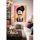 Surreal Gentleman Wall Art Print – Modern Pop Portrait with Third Eye Symbolism