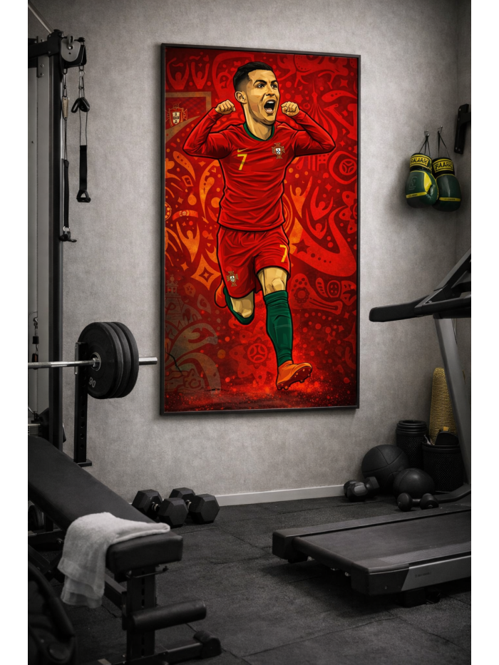 Cristiano Ronaldo Iconic Football Artwork – Relentless Will to Win