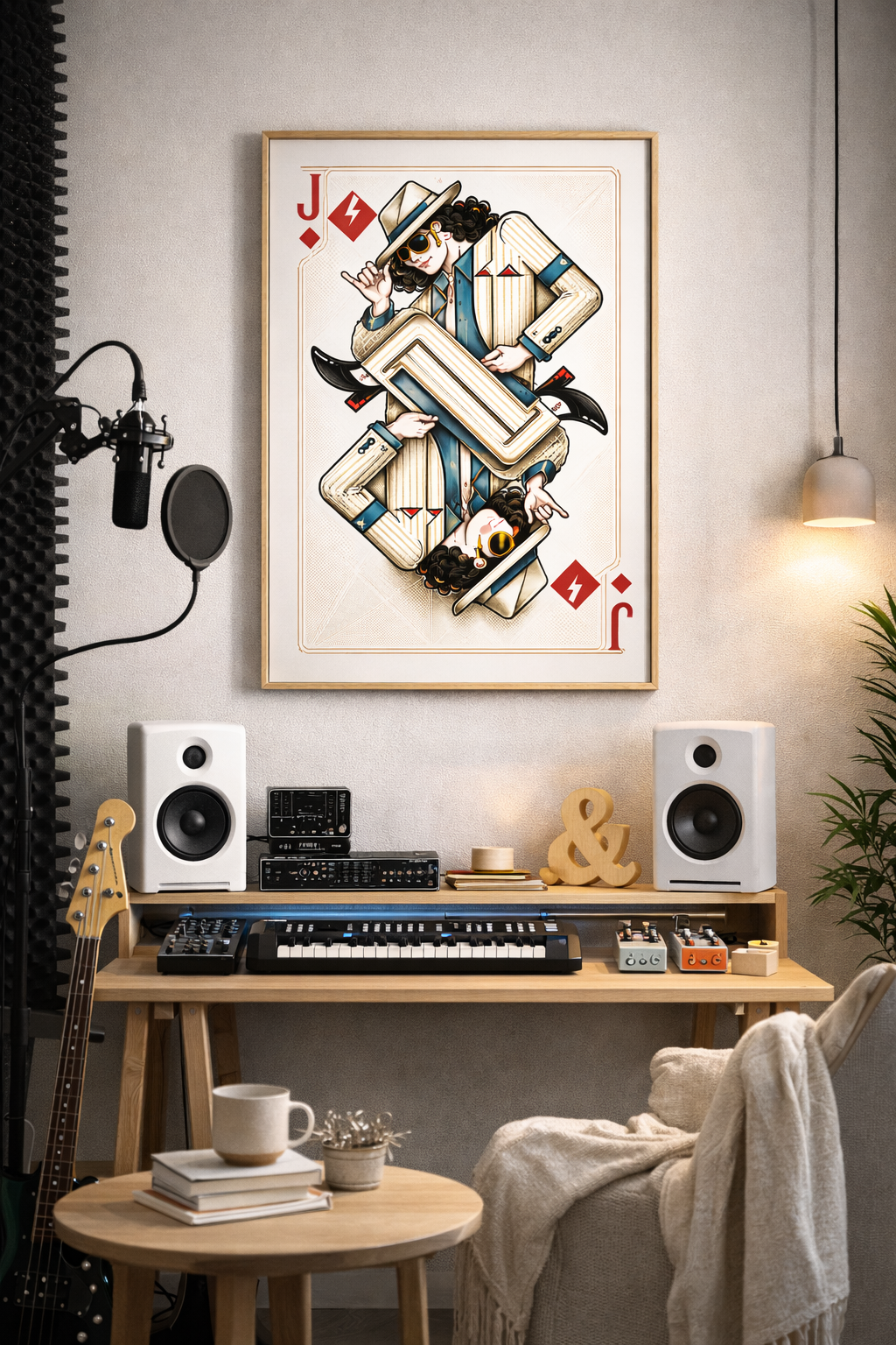 Michael Jackson Inspired Wall Art – Jack of Diamonds Playing Card Illustration - Image 3