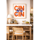 Cin Cin Wall Art Print – Modern Typography Illustration Inspired by Italian Aperitivo Culture