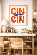 Cin Cin Wall Art Print – Modern Typography Illustration Inspired by Italian Aperitivo Culture