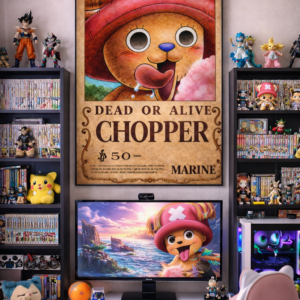 Chopper Wanted Poster – One Piece Anime Wall Art Print | Vintage Pirate Bounty Artwork