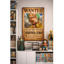 Roronoa Zoro Wanted Poster – One Piece Anime Wall Art Print | Vintage Pirate Bounty Artwork