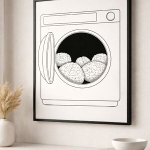 Luxury Conceptual Line Art Wall Print – Premium Minimalist Illustration Artwork, Gallery-Style Modern Decor with Surreal Design