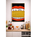 Funny Corn Wall Art Print “Corn To Be Wild”, Pop Art Mouth Illustration, Bold Kitchen Humor Poster