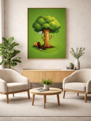 Whimsical Concept Art Print – “Self-Maintenance”