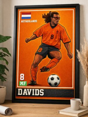 Edgar Davids Iconic Football Artwork – Relentless Midfield Force