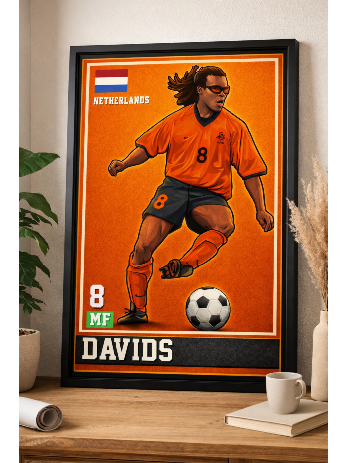 Edgar Davids Iconic Football Artwork – Relentless Midfield Force