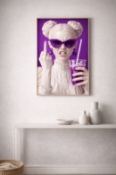 Purple Mood Rebel – Bold Pop Art Wall Art Print