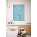 Minimalist Pasta Wall Art Print – Modern Food Concept Illustration with Graphic Design Style