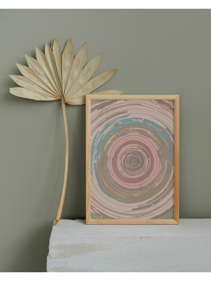 Pastel Swirl Print: Boho Abstract Wall Art