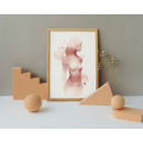 Minimalist Female Silhouette Wall Art Print | Abstract Watercolor Nude Form | Soft Feminine Figure Artwork | Modern Elegant Wall Decor