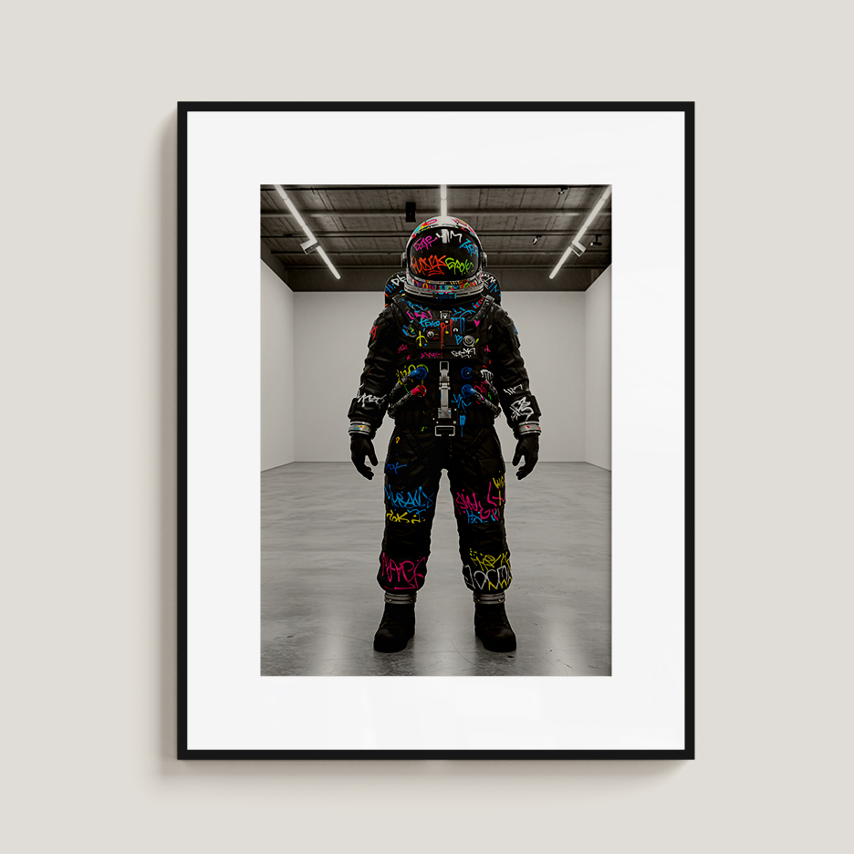 Graffiti Astronaut Art Print: Urban Sci-Fi Poster - Image 3